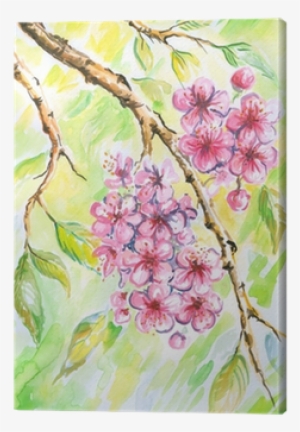 Pink Flowers Watercolor Painted - Flower #1255751