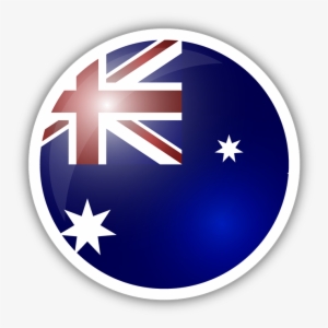 Australia Flag Circle Sticker - Australia Football Flag #1256356