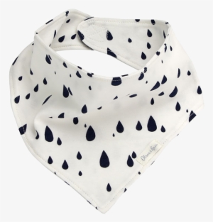 Organic Cotton Bandana Bib, Rain Drop - Bib #1256577