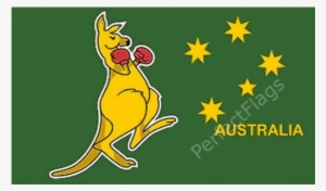 Kangaroo Australia Flag - Green And Gold Aussie Flag #1256673