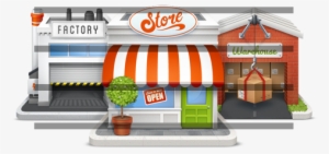 Icons Buildings - Shop Building Icon Png #1256939