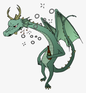Dragon Clipart Tired - Drunk Dragon #1257953