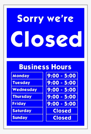 This Free Icons Png Design Of Sorry We're Closed #1258005