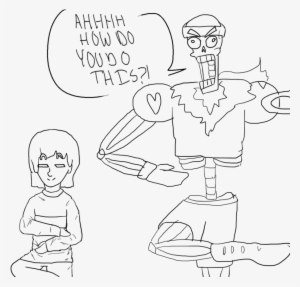 Papyrus Is Confused - Line Art #1258210