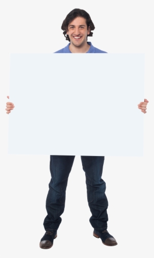Men Holding Banner Png Stock Photo - Persona Con Letrero Png #1258563