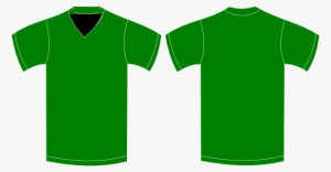 Small - Green V Neck T Shirt Template #1258593