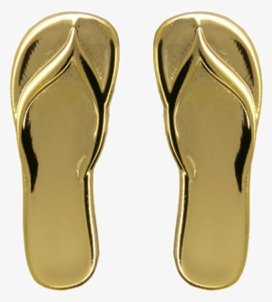Flip Flop Slippers Pins, Gold Shine - Flip-flops #1258909