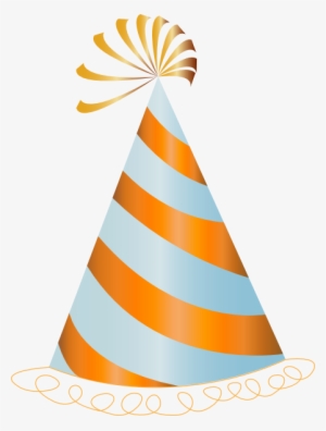 Orange Clipart Party Hat - Birthday Hat Vector Png #1260498