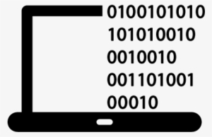 Binary Code On Laptop Vector - Programming Club #1261273
