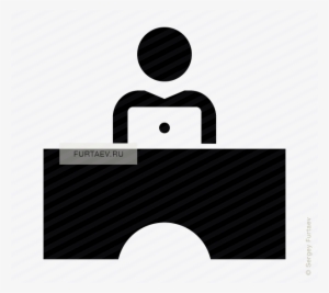 Man Working On Laptop Vector Icon Jpg Royalty Free - Man On Table Icon #1261295