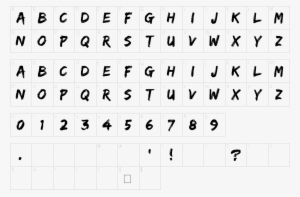 Character Map - Calgary Flames Font #1262055