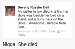 Church - My Sister In Law Died In A Fire Meme #1262568