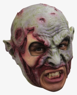 Walker Mask Deluxe Open Mouth Mask - Walker Zombie Halloween Mask #1262661