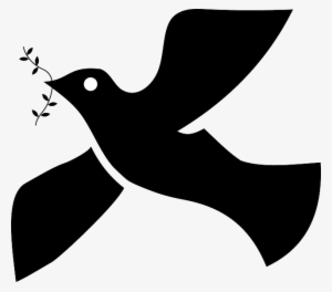 Symbol, Silhouette, Dove, Religion, Sprig, Faith, With - Paloma De La Paz Negra #1262880
