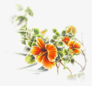 Ink Drawings, Oil Painting And Watercolor On Canvas - Indian Blanket #1264157