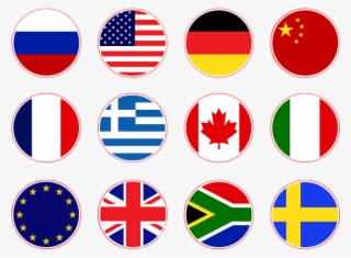 Russia, Usa, Germany, China, France, Canada, Italy, - French British And Spanish Flags #1264448
