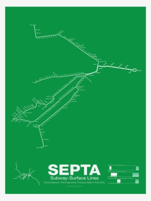 Septa Subway-surface Trolley Lines Poster - Graphic Design #1265318