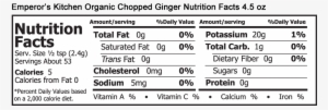 Emperor's Kitchen Organic Chopped Ginger Nutrition - Eden Blueberries, Dried, Organic - 1 Oz #1265538