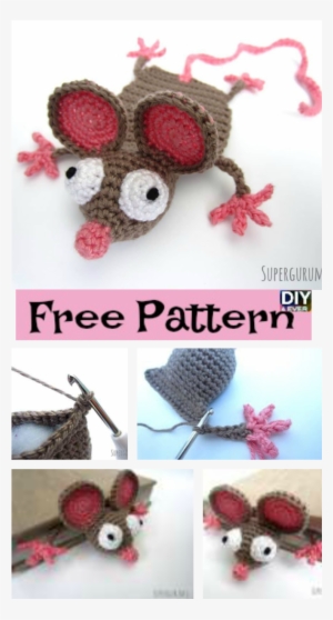 Diy4ever- Crochet Mouse Bookmark - Crochet #1265842