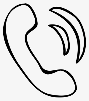 Phone Auricular Hand Drawn Outline Comments - Telephone Drawing Png #1266351