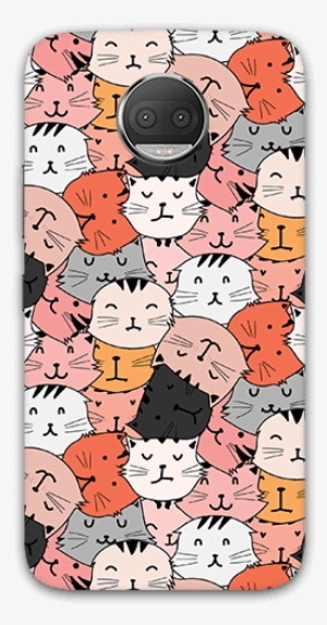 Hand Drawn Cats Moto G5s Plus Mobile Case - Drawing #1266609