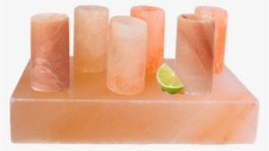 Himalayan Tequila Shot Glasses Set Of Four Plus Free - Charcoal Companion Himalayan Salt Plate #1266701