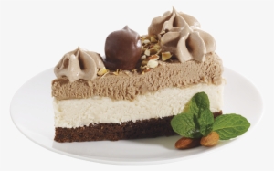 Torta De Galleta Asperjada Con Nueces - Pedazo De Pastel Png #1267215