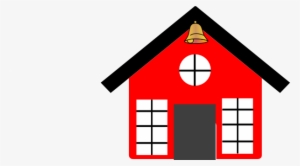 Old House Clipart Png Cartoon - School Bell Clip Art #1267335