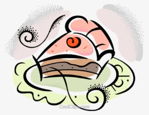 Cherry Pie Royalty Free Vector Clip Art Illustration - Clipart Kuchenstück #1267482