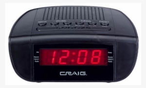 Digital Alarm Clock Png Clip Art Download - Craig Cr45329b Led Am/fm Alarm Clock Radio #1267485