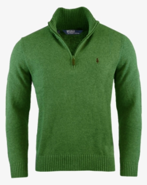 ~ralph Lauren Polo Half Zip Custom Fit Green Sweater - Green #1267711