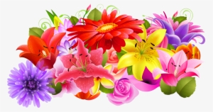 Imágenes De Flores De Colores - Free Floral Decoration Clip Art #1268589
