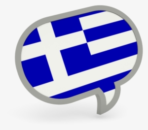 Greek Flag Speech Bubble #1269871