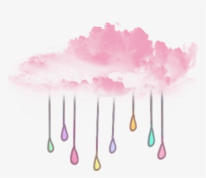 Ftestickers Cloud Pinkcloud Rain Illustration Colorful - Transparent Pink Cloud Png #1271058