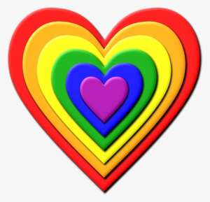 Rainbow Computer Icons Heart Drawing - Rainbow Heart Clip Art Free #1272390