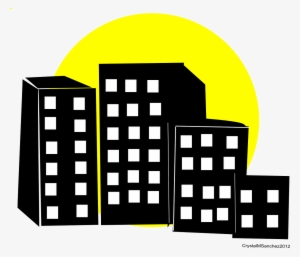 Skyscrapers Silhouette Cityscape Transparent Image - Gambar Kota Kartun Png #1272886