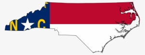 The State Of North Carolina - North Carolina State Outline With Flag #1272922