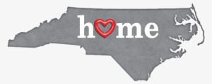Click And Drag To Re-position The Image, If Desired - State Map Outline North Carolina With Heart #1273178