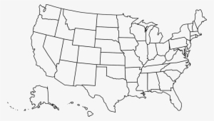 United States Map Outline Vector - Silhouette Usa Map Outline #1273382