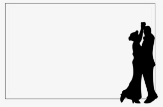 Dance Clipart Black And White Silhouette - 50th Wedding Anniversary Sticker (oval) #1273458