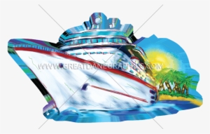 Ship Production Ready Artwork For T Shirt - Cruise Ship Clip Art #1274456