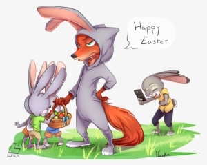 Appy Easter Lumica Nick Wilde Lt - Nick And Judy Cute #1275384