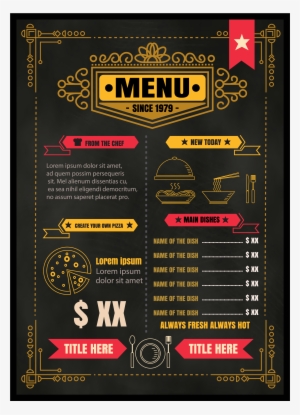 Banner Library Fast Food Hamburger Fastfood Transprent - Menu For Restaurant Vector Free #1276080