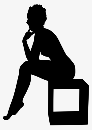 Download Png - Silueta De Mujer Sentada #1276354