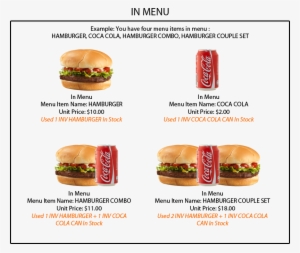 Create Four Menu Items #1276616