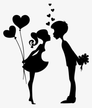 Banner Royalty Free Download Silhouette Of Two People - Silueta De Novios Boda #1276793