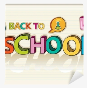 Back To School Social Colorful Education Icon Background - Back To School In Writing Cartoon #1278454