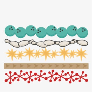 Borders Svg Cutting Files Cut For Cricut - Clip Art Bowling #1278465