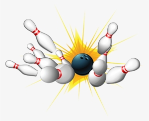 Bowling Strike Png Clip Art Library Library - Bowling Pin Strike Png #1278644