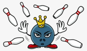 Svg Black And White Download Bowling Ball And Pin Clipart - Png Bowling Cartoon #1279192